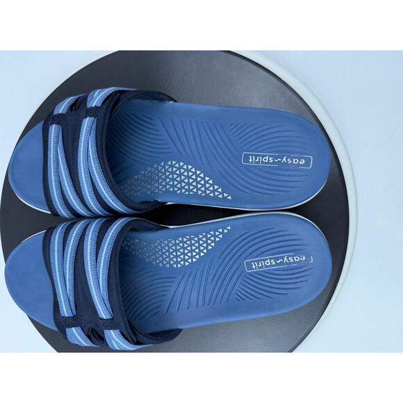 Easy Spirit Women's Size 9 Blue Wisher 2 Strappy Slide Slip On Comfort Sandals - Picture 11 of 14